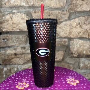 NWT Starbucks University of Georgia (UGA) Bulldogs Studded Tumbler 24oz 710 ML